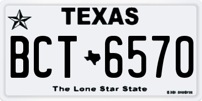 TX license plate BCT6570