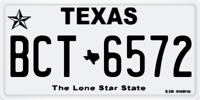 TX license plate BCT6572