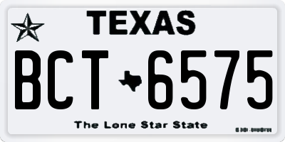 TX license plate BCT6575