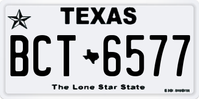 TX license plate BCT6577