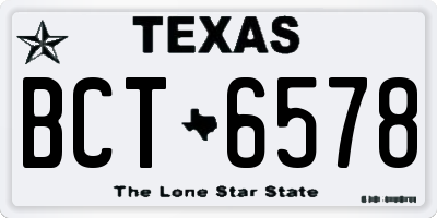 TX license plate BCT6578