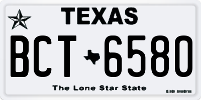TX license plate BCT6580