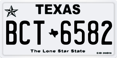 TX license plate BCT6582