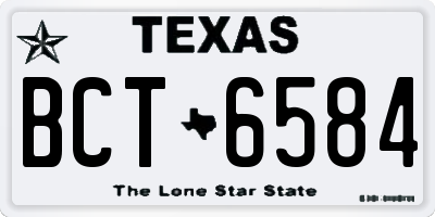 TX license plate BCT6584