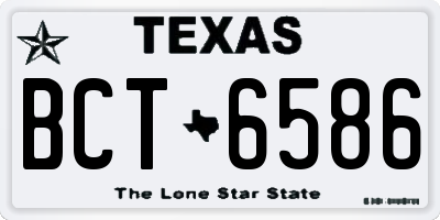TX license plate BCT6586