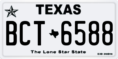 TX license plate BCT6588