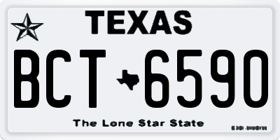 TX license plate BCT6590
