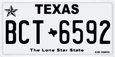 TX license plate BCT6592