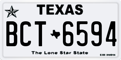 TX license plate BCT6594