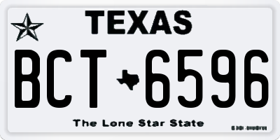 TX license plate BCT6596