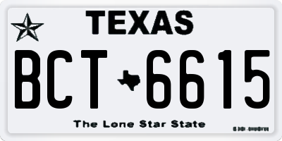 TX license plate BCT6615