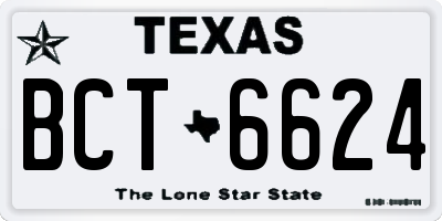 TX license plate BCT6624