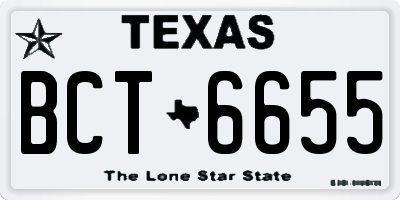 TX license plate BCT6655