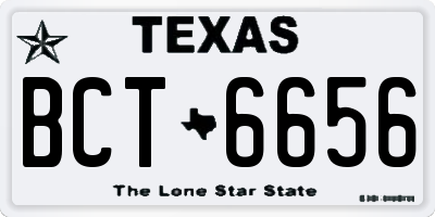 TX license plate BCT6656