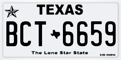 TX license plate BCT6659