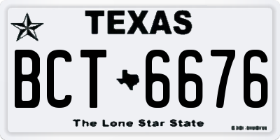 TX license plate BCT6676