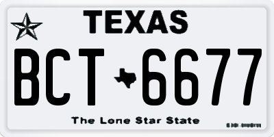 TX license plate BCT6677