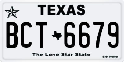 TX license plate BCT6679