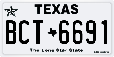 TX license plate BCT6691