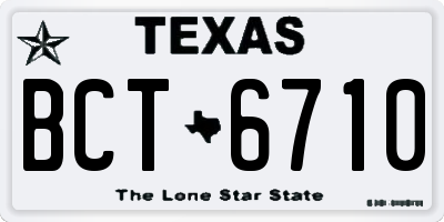 TX license plate BCT6710