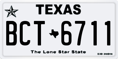 TX license plate BCT6711