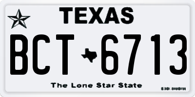 TX license plate BCT6713