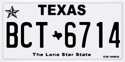 TX license plate BCT6714