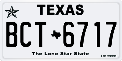 TX license plate BCT6717