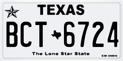 TX license plate BCT6724