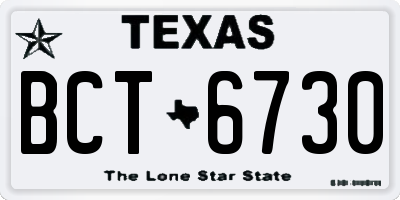 TX license plate BCT6730