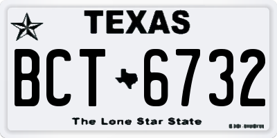 TX license plate BCT6732