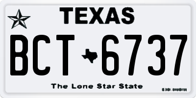 TX license plate BCT6737