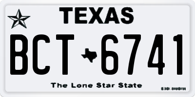 TX license plate BCT6741