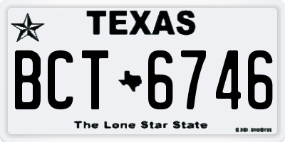 TX license plate BCT6746