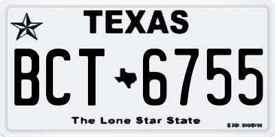 TX license plate BCT6755