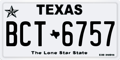 TX license plate BCT6757