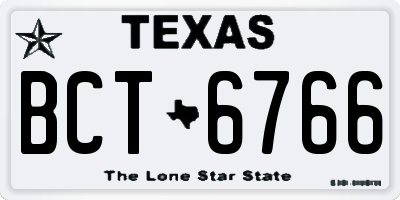 TX license plate BCT6766