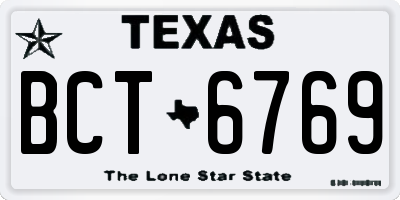 TX license plate BCT6769