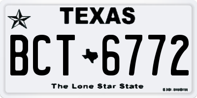 TX license plate BCT6772