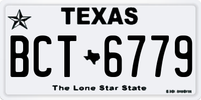 TX license plate BCT6779