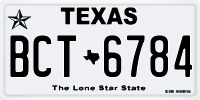 TX license plate BCT6784