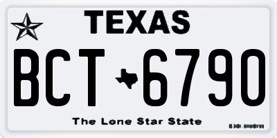 TX license plate BCT6790