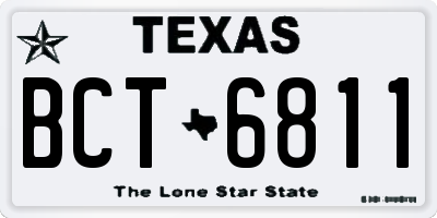 TX license plate BCT6811
