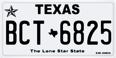 TX license plate BCT6825