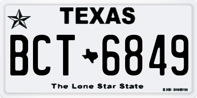 TX license plate BCT6849