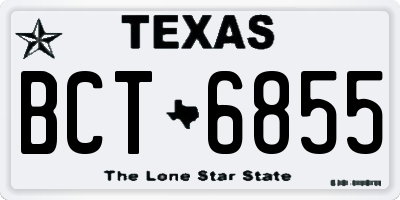 TX license plate BCT6855