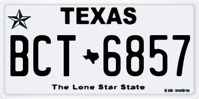TX license plate BCT6857