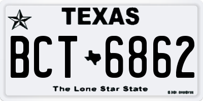 TX license plate BCT6862