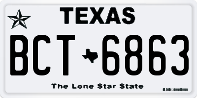 TX license plate BCT6863