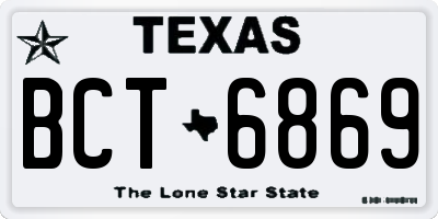 TX license plate BCT6869